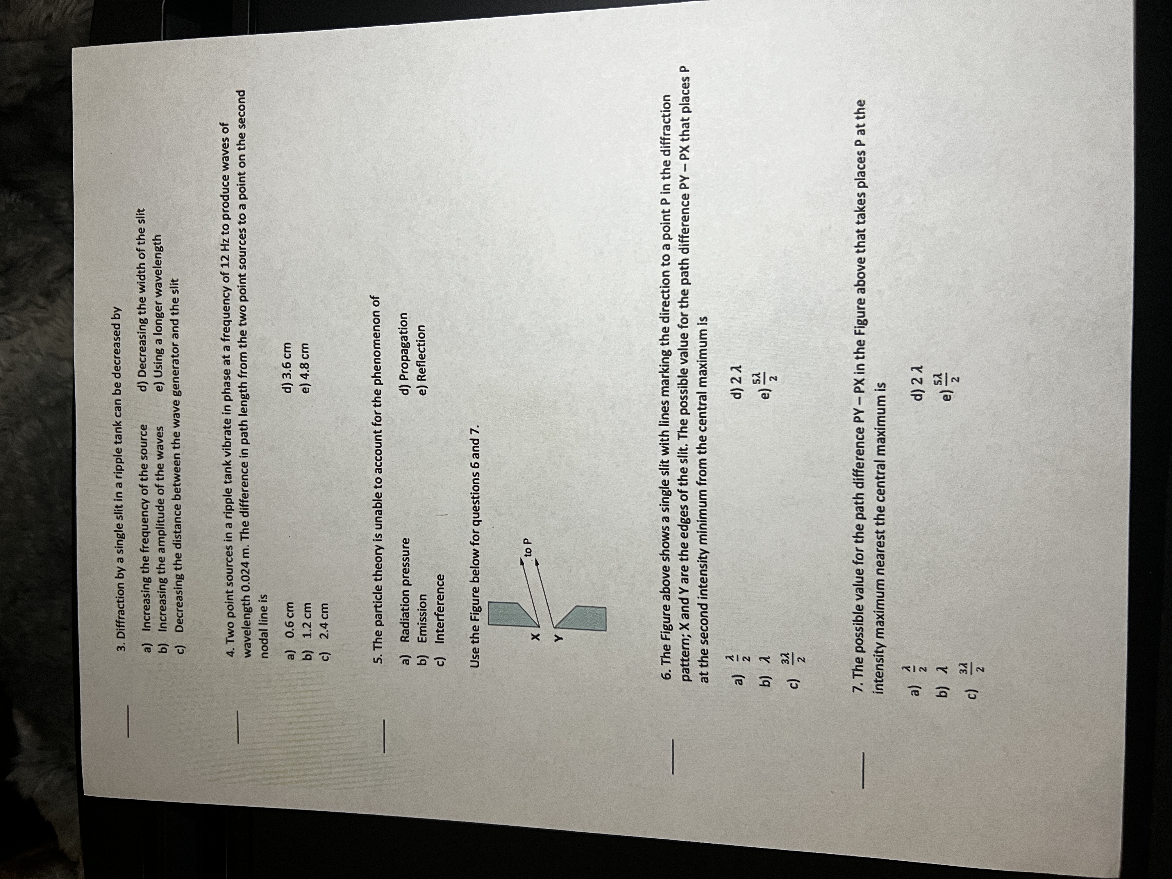 be decreased by a) Increasing the frequency of the source d) Decreasing