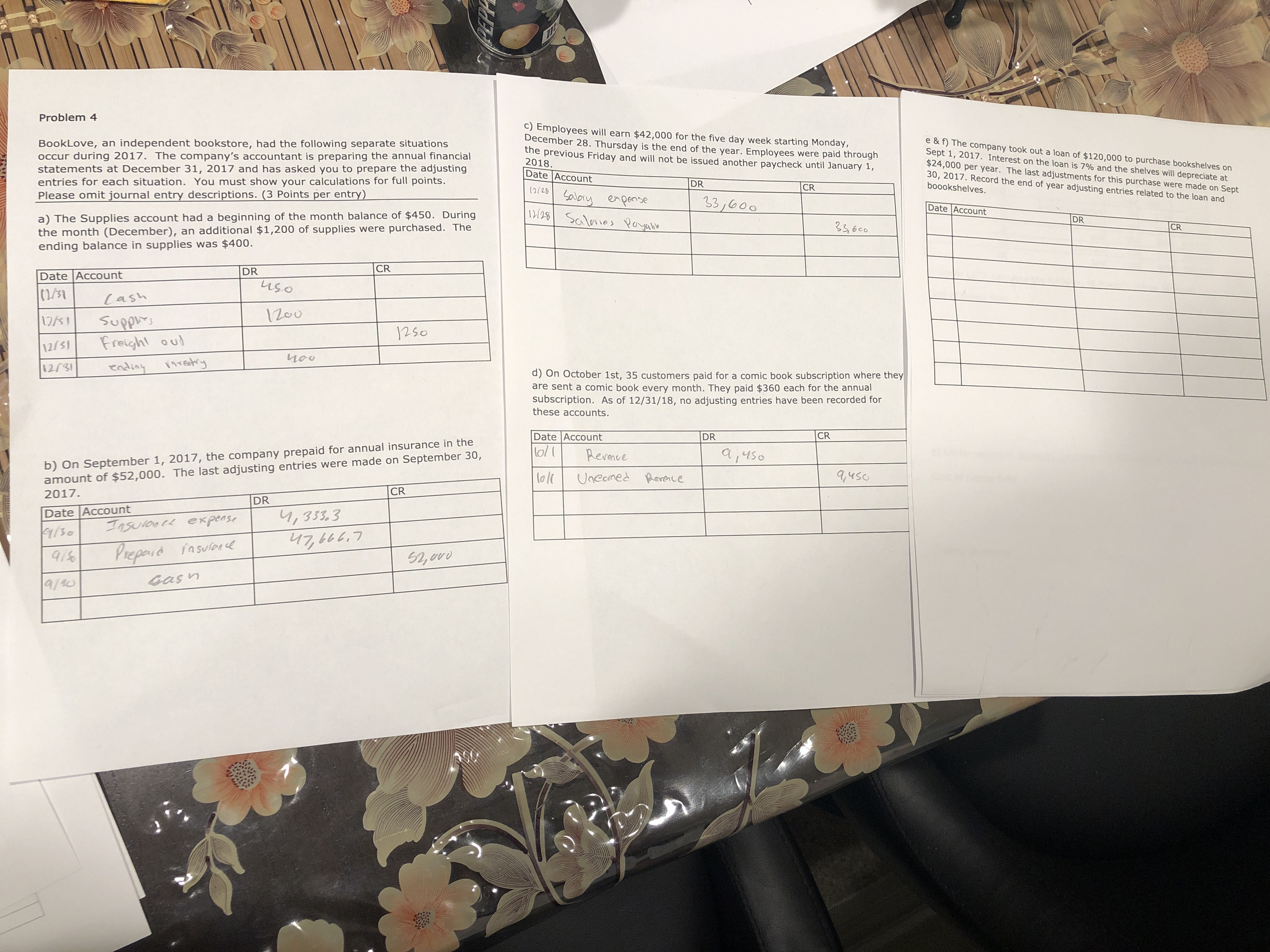 i have started the problem but I am not sure I am