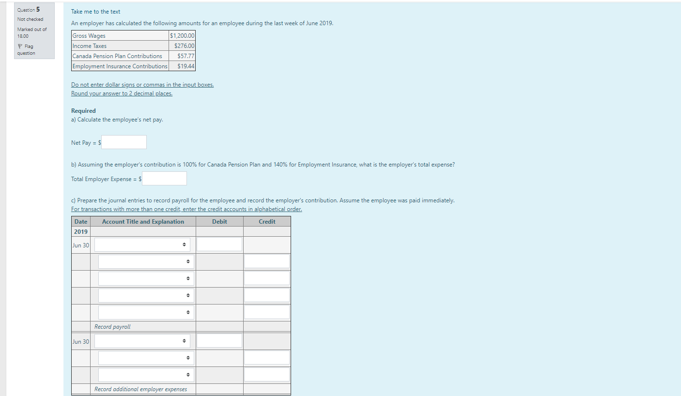 to the text Not checked ABC Company showed the following information relating