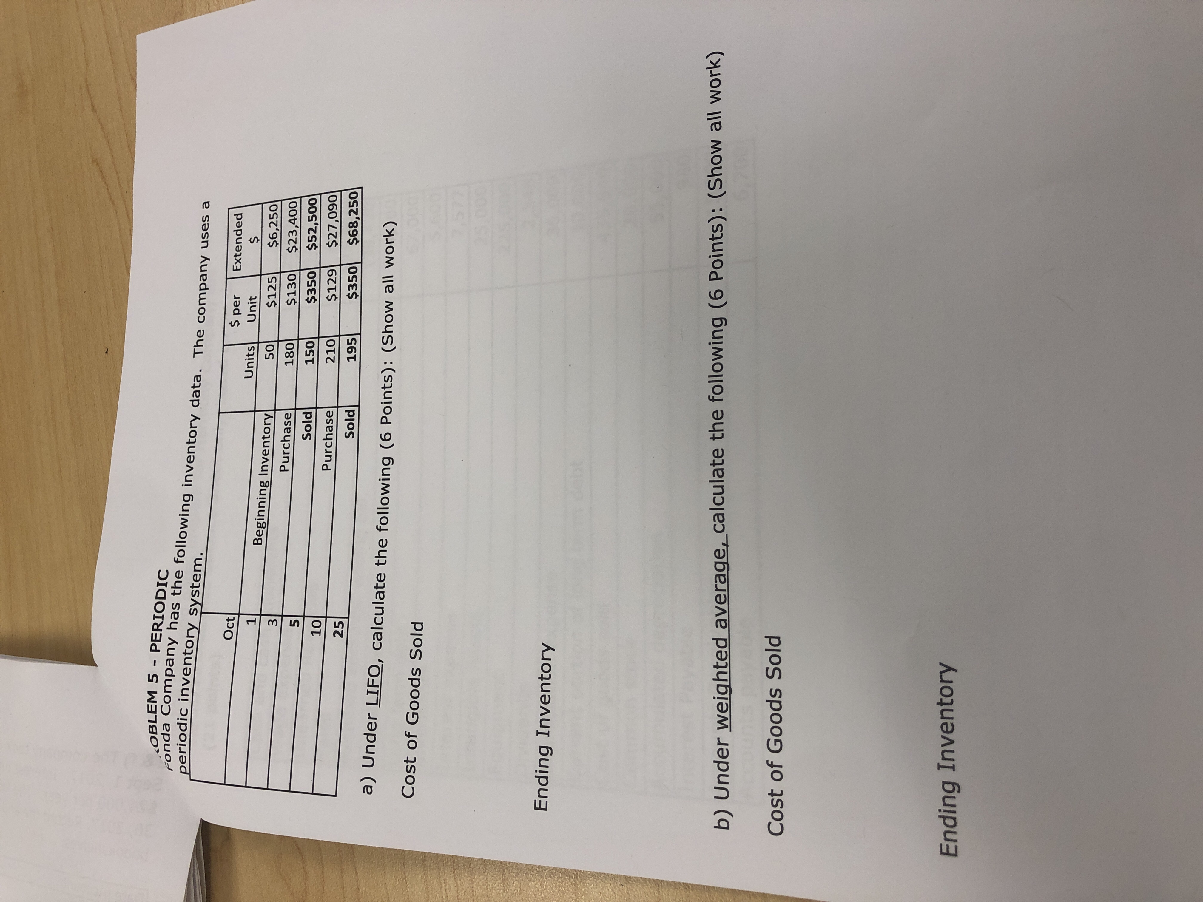 Please take a look at the document it has the questions LOBLEM