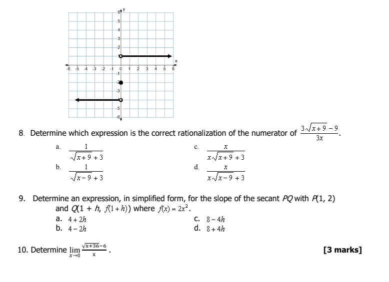 expression is the correct rationalization of the numerator of 3/x+9 -9 3x