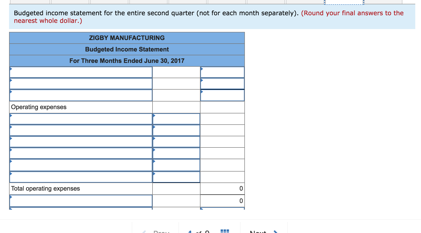 of $10 per hour. e. Overhead is allocated based on direct labor