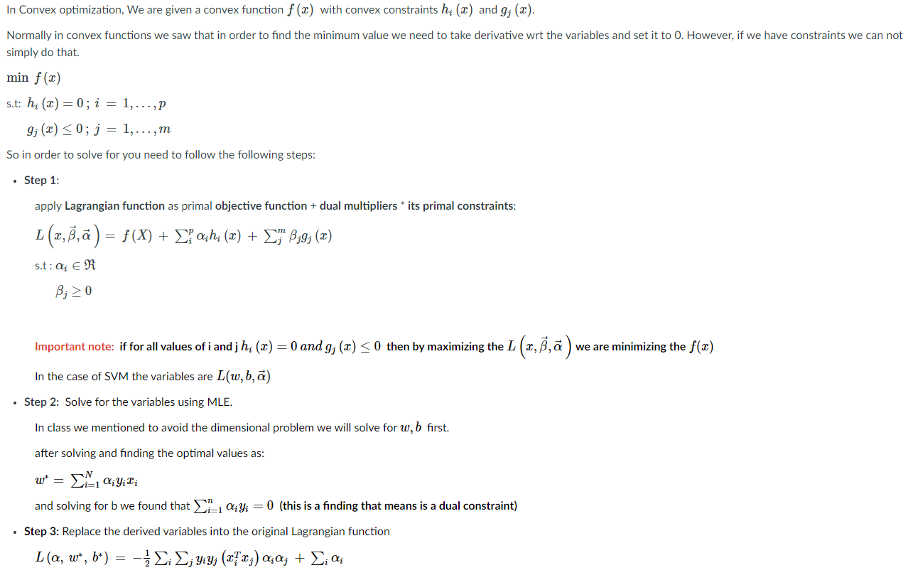  In Convex optimization, We are given a convex function f ()