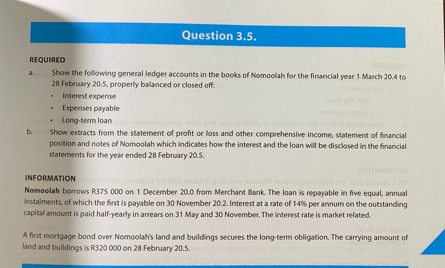  can you please help me with this question ? Question 3.5.