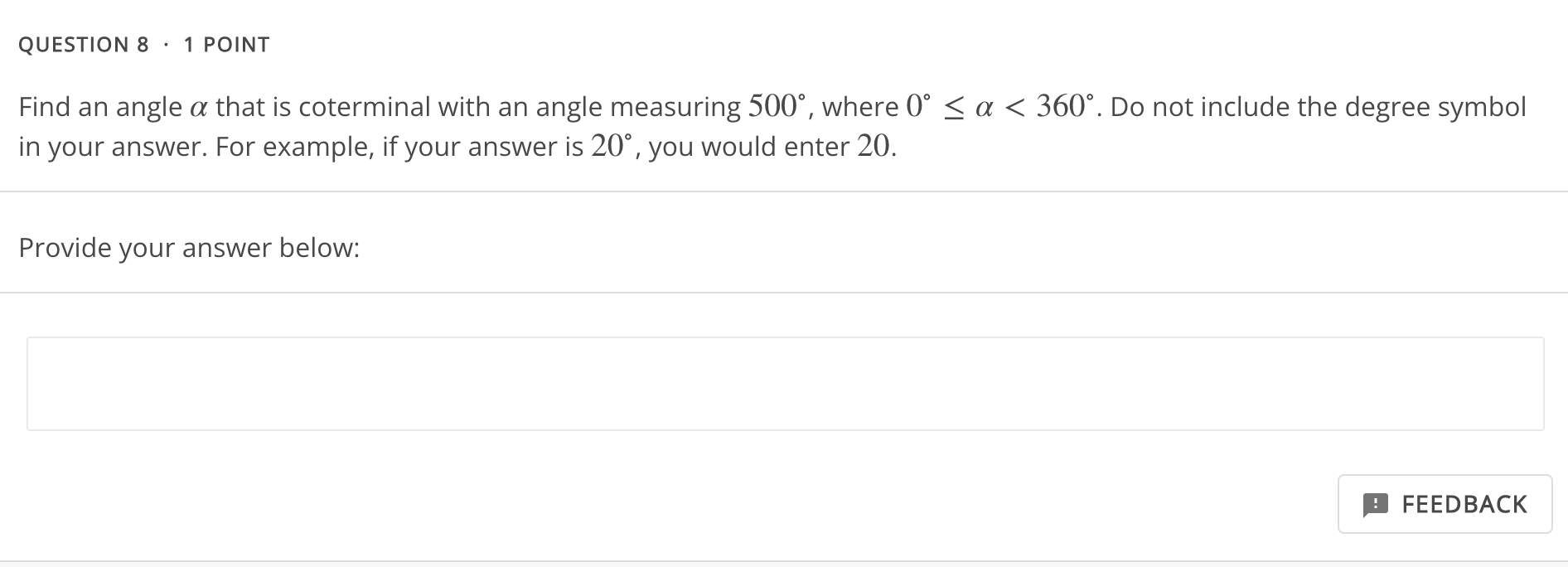 coterminal with an angle measuring 500, where 0 S a