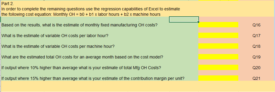 unit ii) Direct materials and direct labor costs per unit. iii) Variable