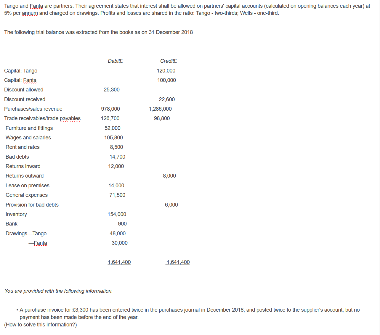 help me with this question. How to solve the information given? Tango