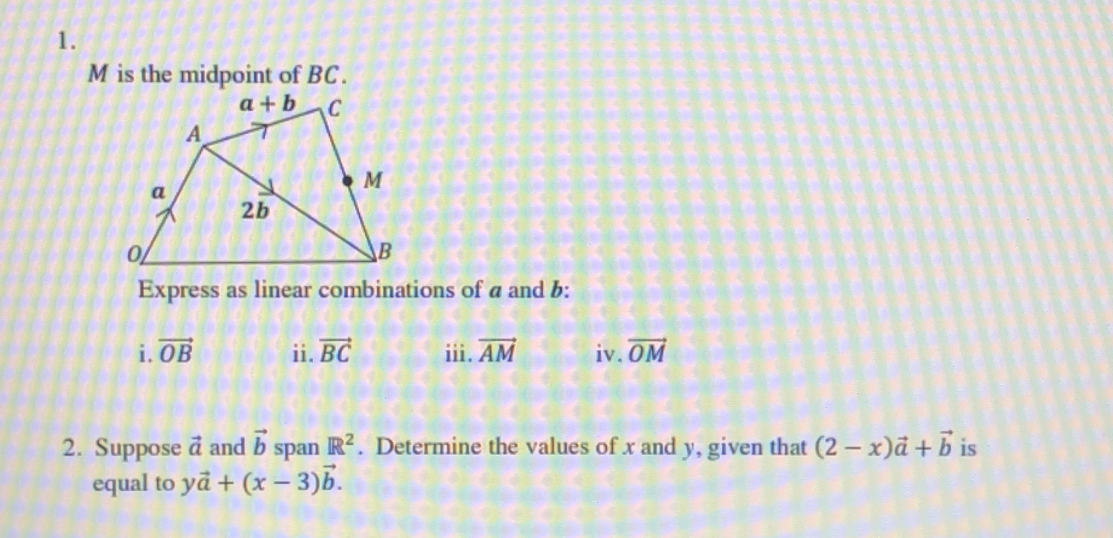 PLEASE ANSWER THESE ASAP!!!! IT IS GRADE 12 CALCULUS AND VECTORS! M