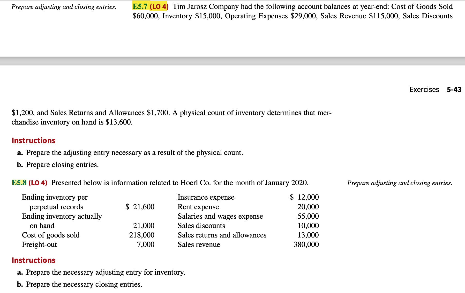 1. On April 5, purchased merchandise on account from Wilkes Company for