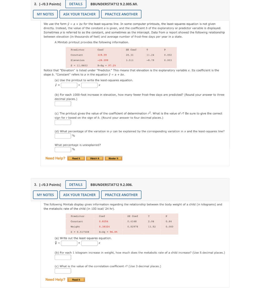  2. [40.3 Points] DETAILS BBUNDERSTATlZ 9.2.005.Ml. MY NOTES ASK VOUR TEACHER