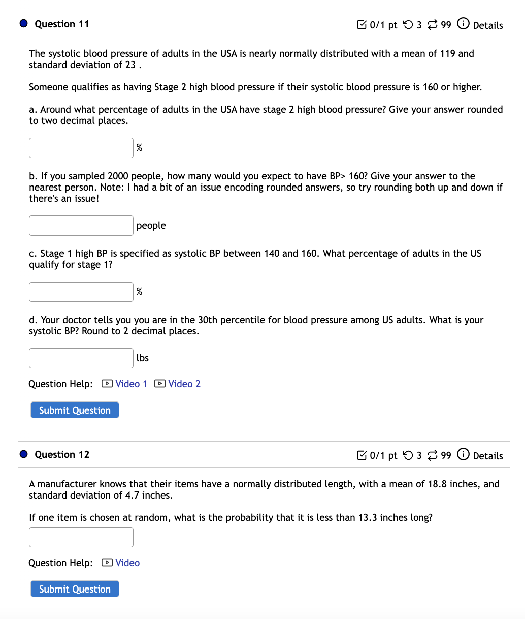 Find c rounded to two decimal places. Submit Question Refresher: A percentile