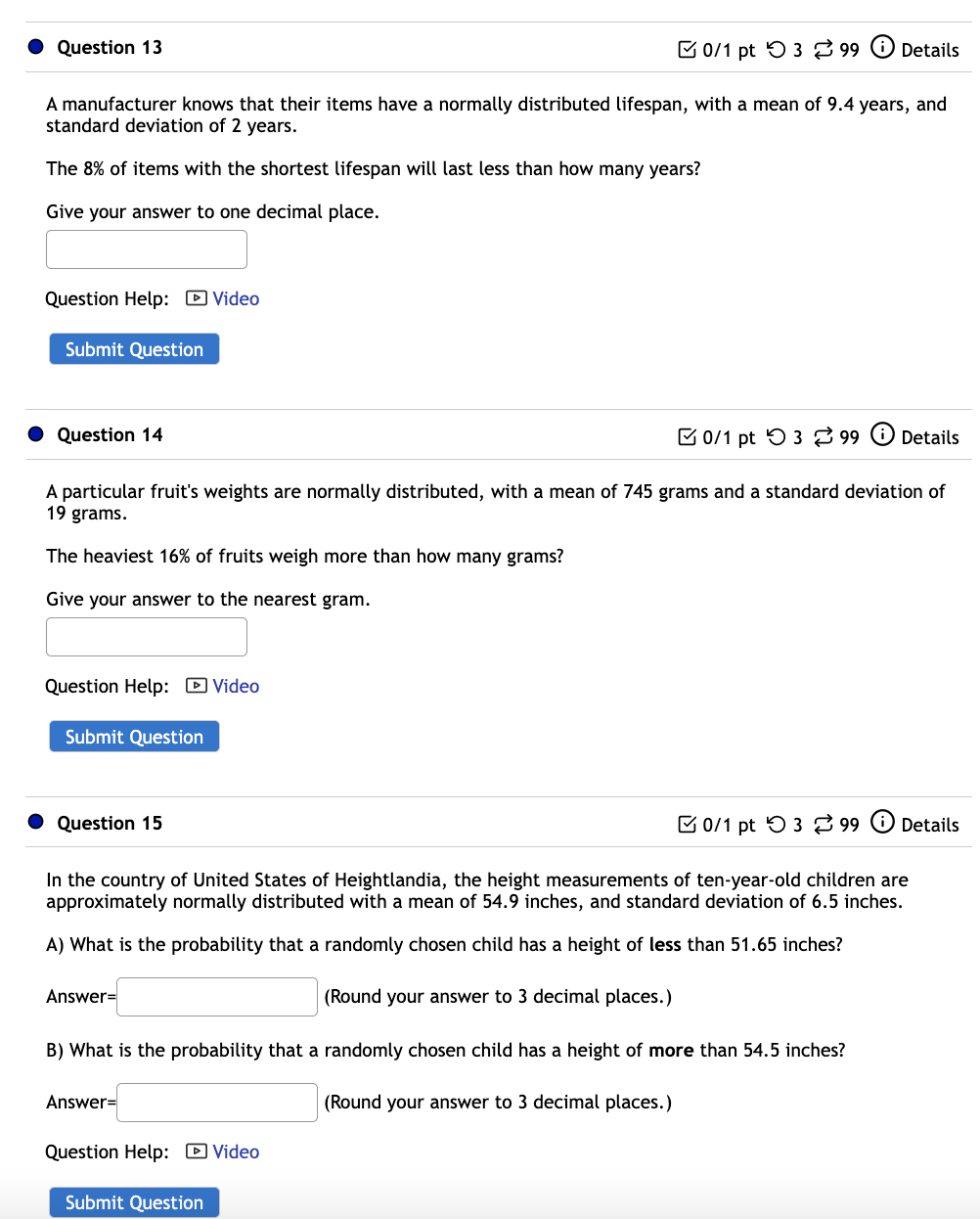 phone battery's have a normally distributed lifespan, with a mean of 2.8