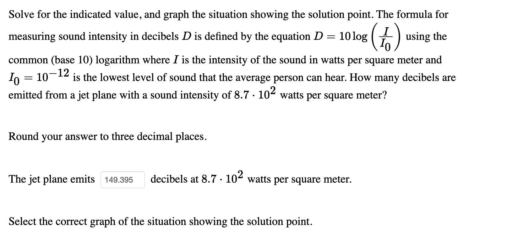  Solve for the indicated value, and graph the situation showing the
