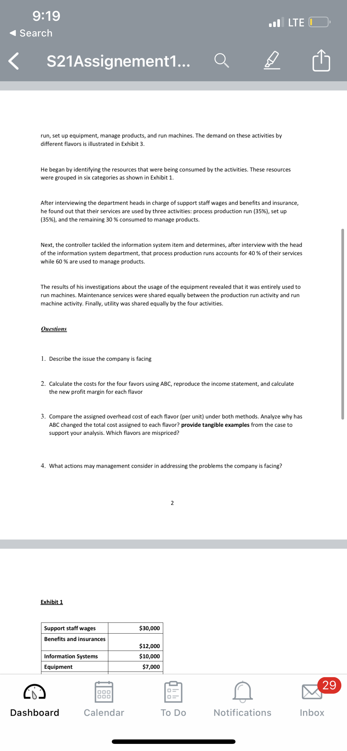 19 < Search < S21Assignement1... To Do LTE run, set up equipment,