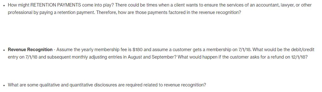 How might RETENTION PAYMENTS come into play? There could be times when