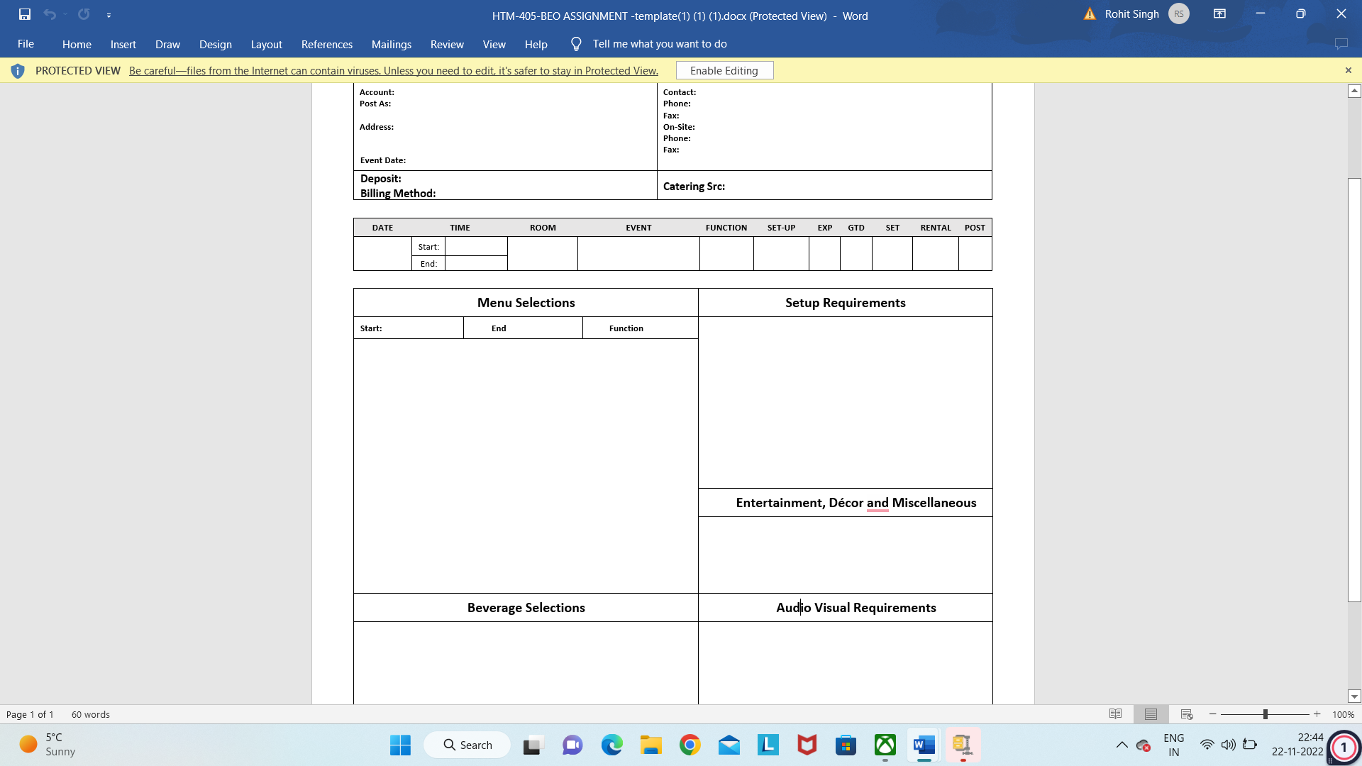  HTM-405-BEO ASSIGNMENT -template(1) (1) (1).docx (Protected View) - Word A Rohit