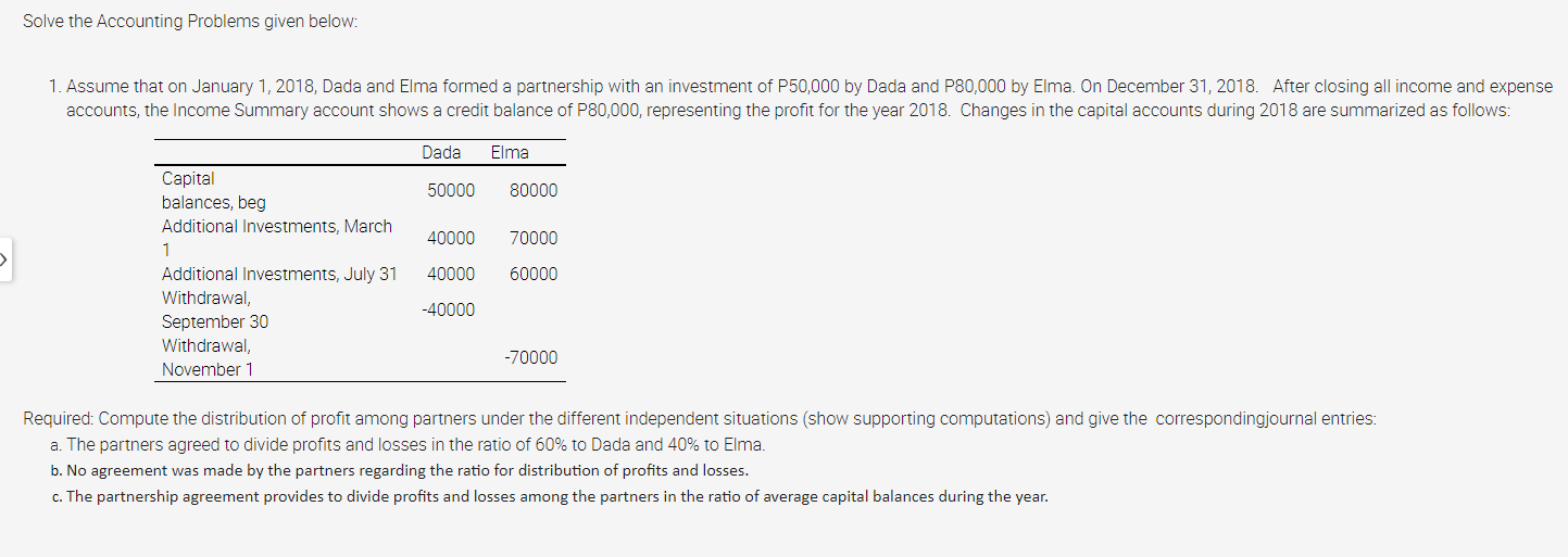  Solve the Accounting Problems given below 1. Assume that on January