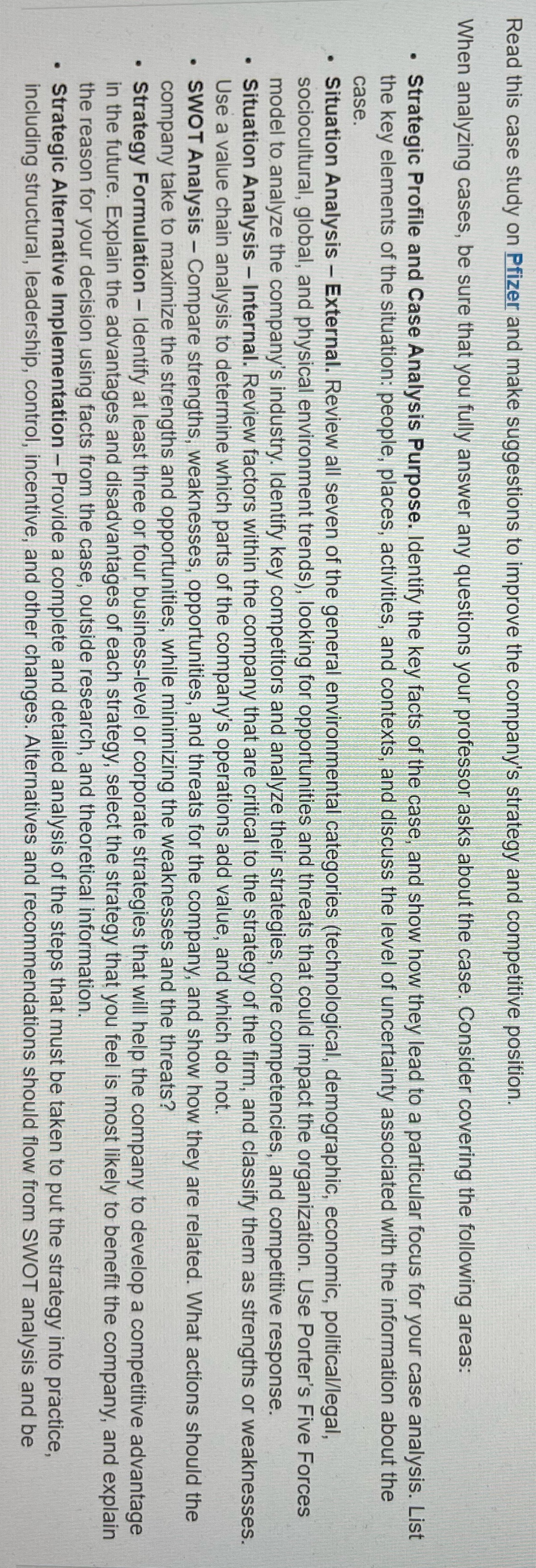I just need help with Situation Analysis- Internal and External. Read this