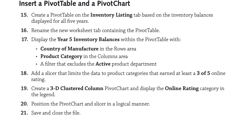 based on an inventory listing for Educational Endeavors. Then you will determine