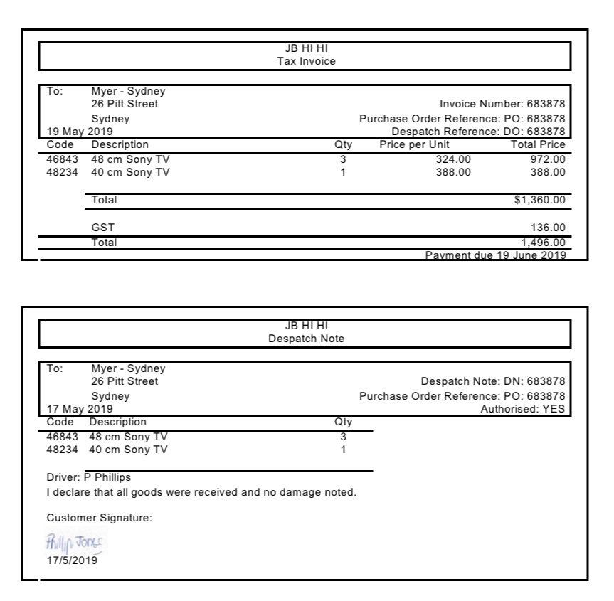 SAMPLE: We randomly selected 35 sales invoices from the entire year RESULTS: