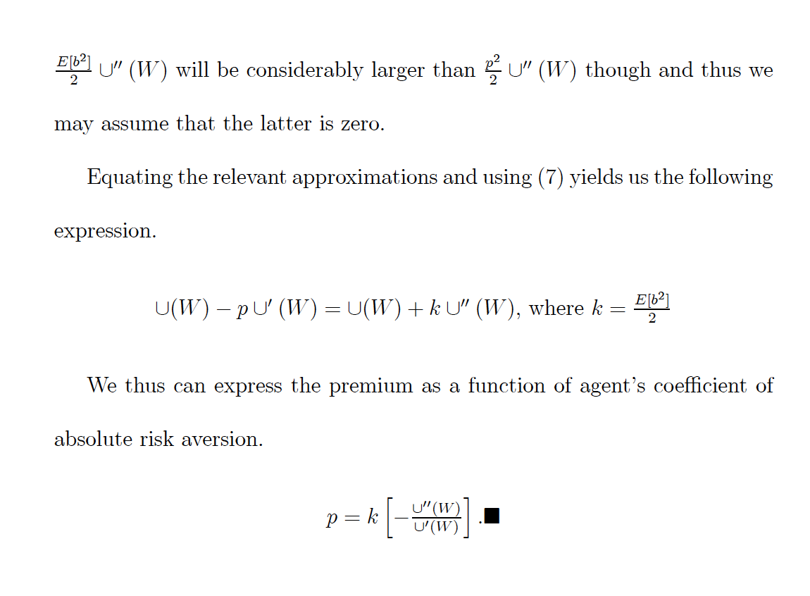 actuarially fairj if the cost of the gamble is equal to the