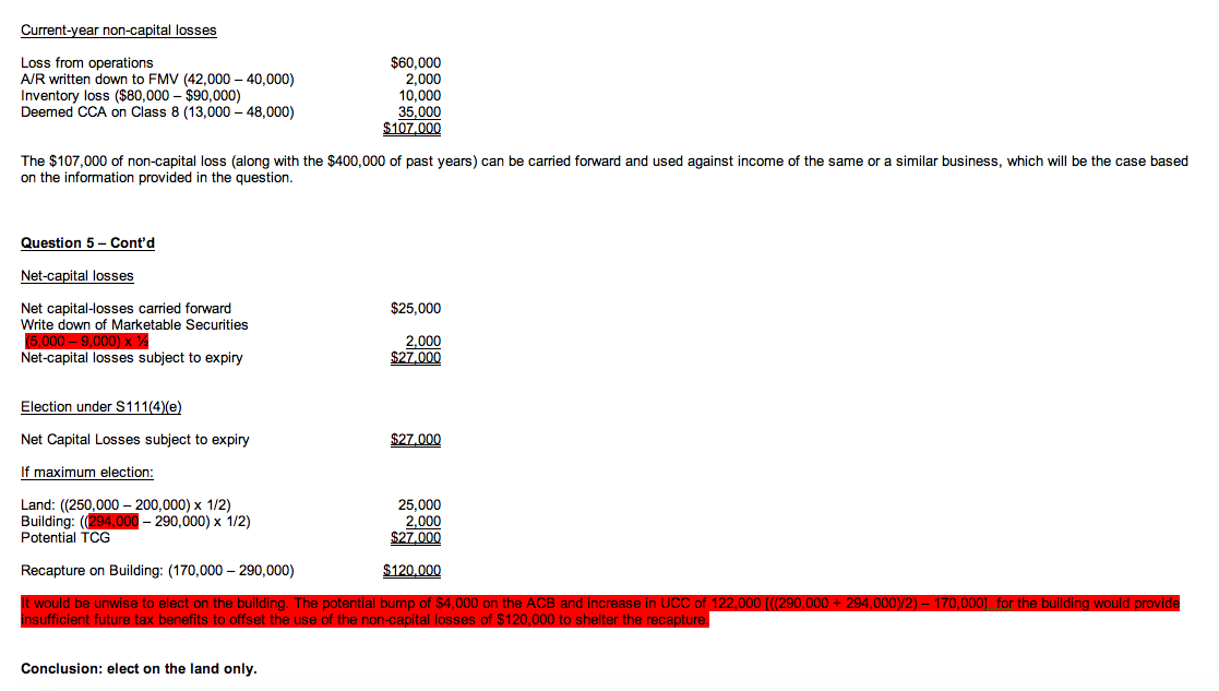 ACCT 486 them O Snow Question 4 (5 marks - 7