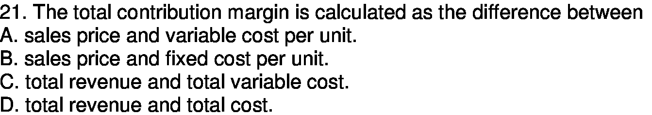 A. sales price and variable cost per unit. B. sales price and