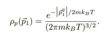 distribution of speeds from the canonical ensemble, 3/2 m p (v )