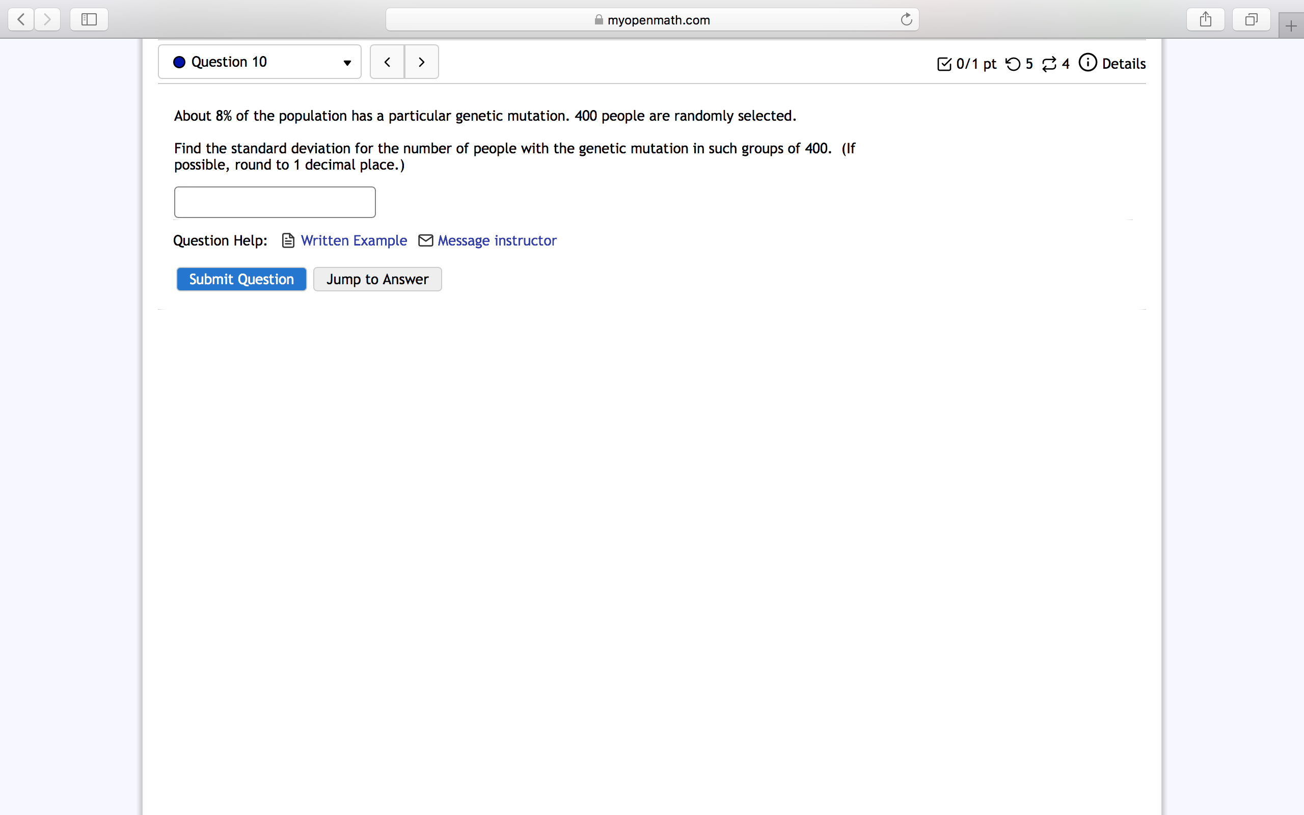 possible, round to 1 decimal place.) :] Question Help: [3 Written Example