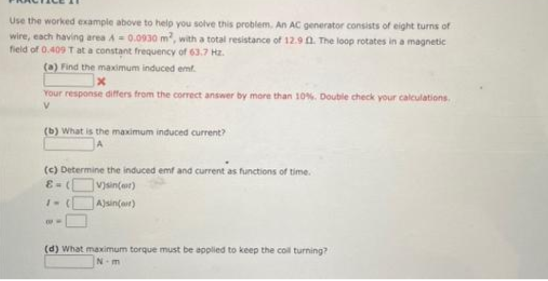  Use the worked example above to help you solve this problem,
