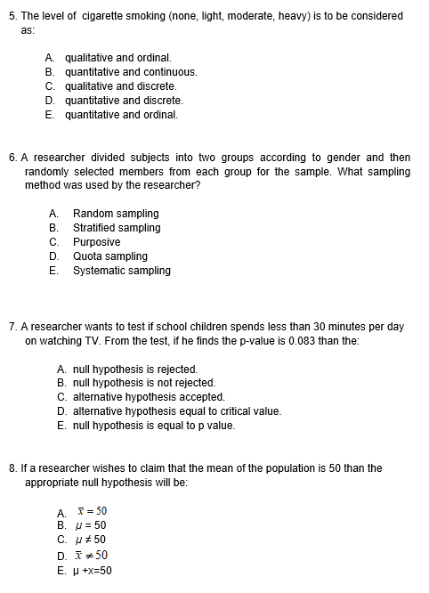 table. C. how to make decision about mean, and median, D. how