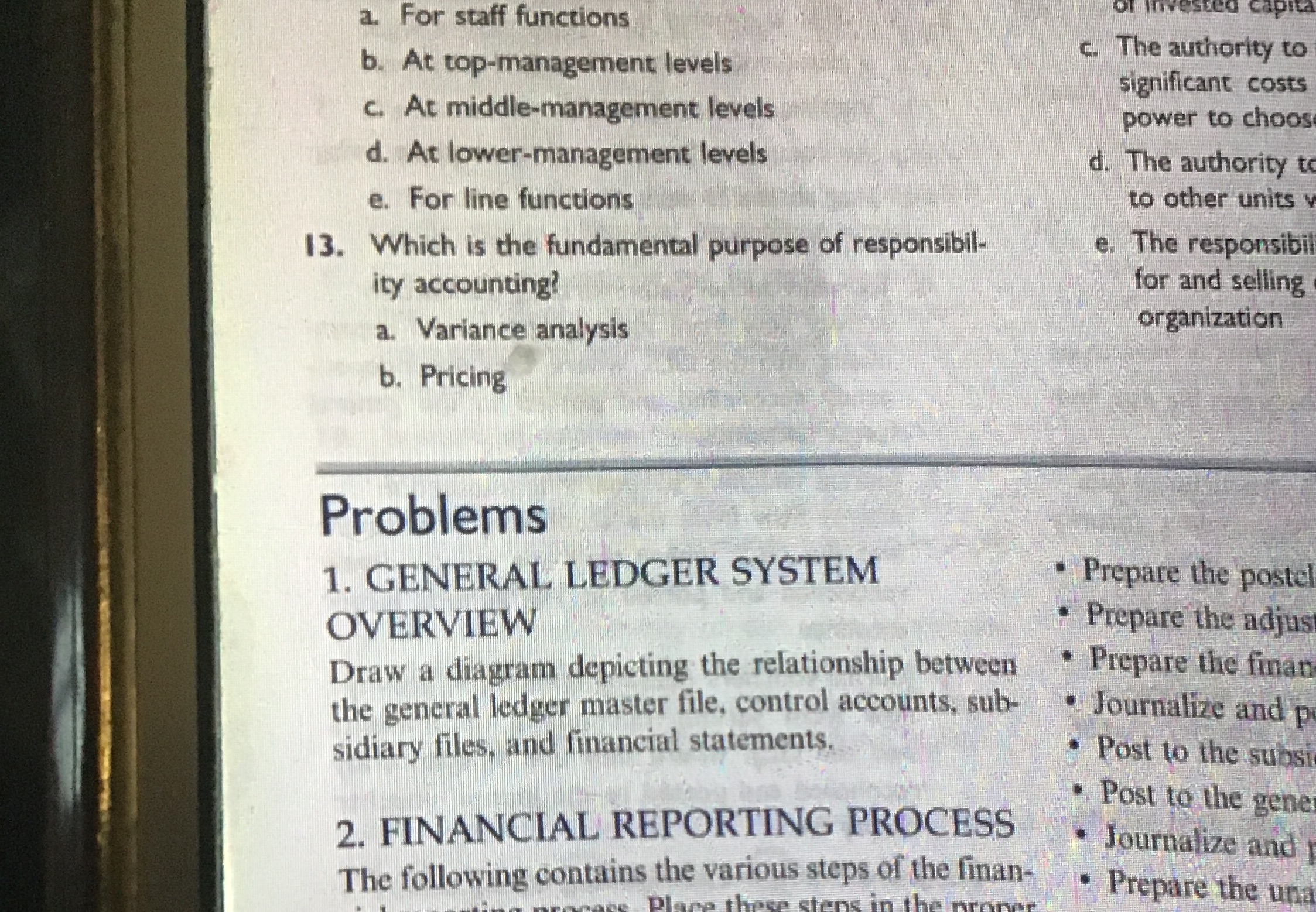 Problem number 1. Please answer a. For staff functions capita b. At