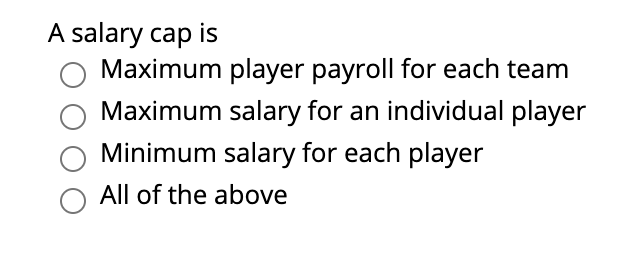 Midlevel taxpayer 0 Rookie exception 0 No exceptions needed A salary cap