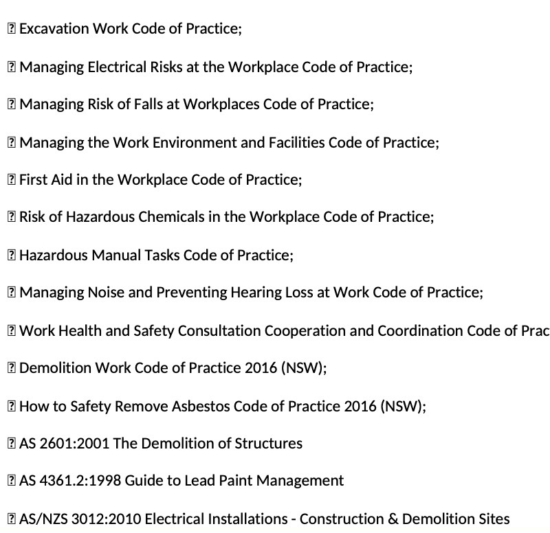the Workplace Code of Practice; E Managing Risk of Falls at Workplaces