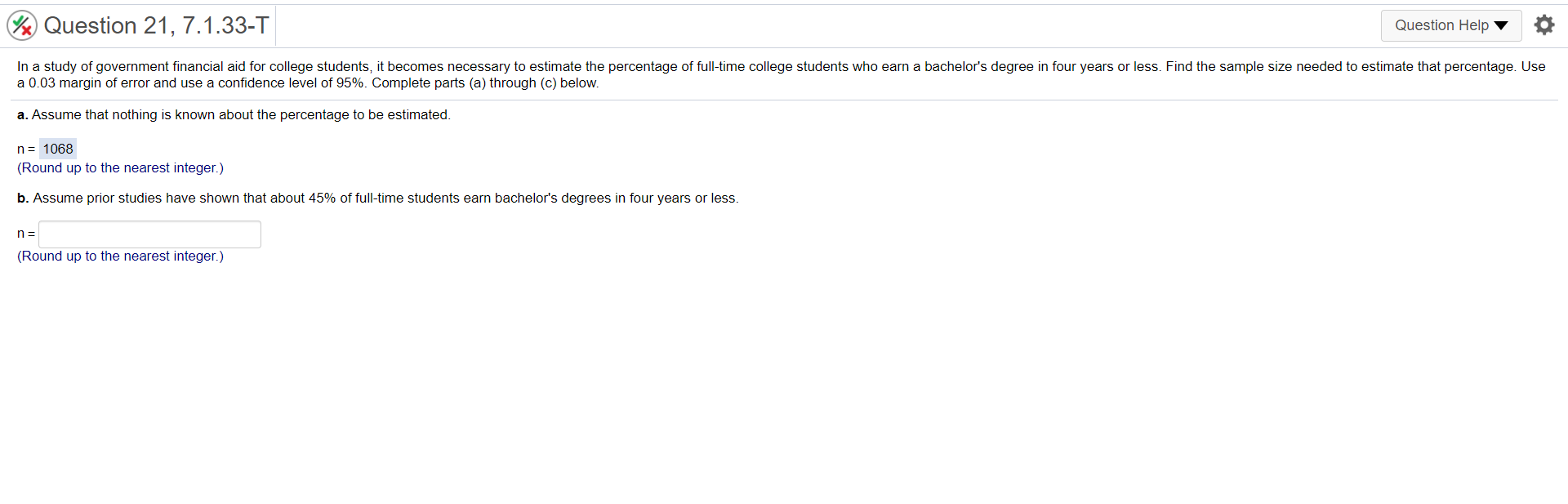 Assistance requested with the following two please. @ Question 20, 7.1