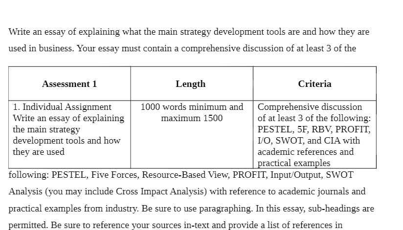 are and how they are used in business. Your essay must contain