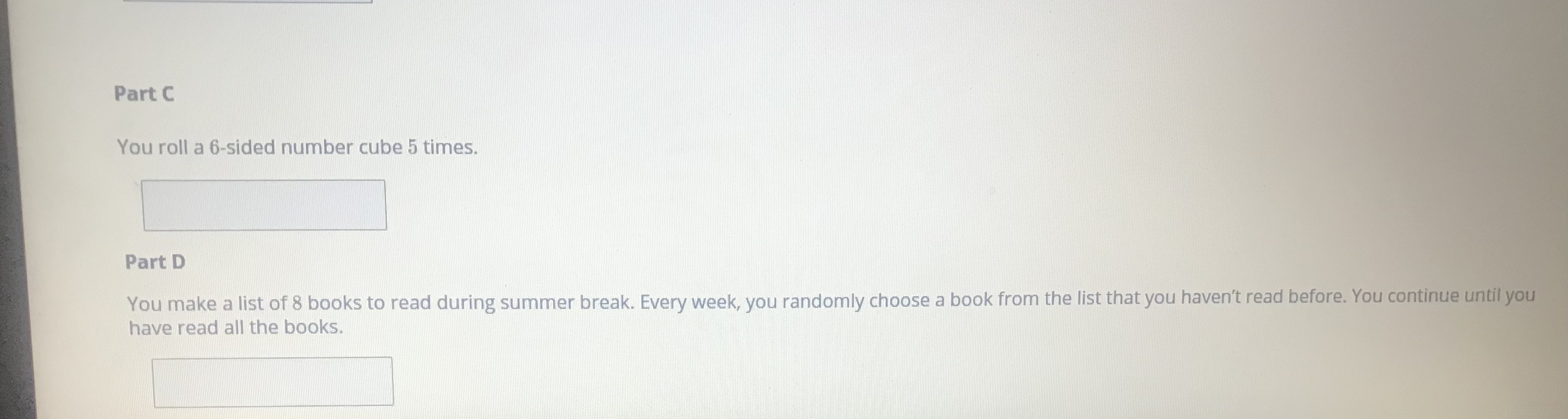 1 2 F B 4 3 C D Part B A yogurt