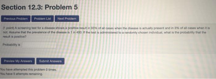 Answer. Section 12.3: Problem 5 Previous Problem Problem List Next Problem (1