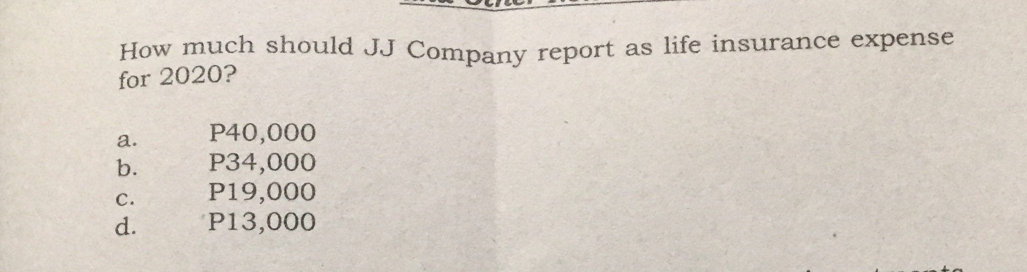 this policy for 2020 is as follows: Cash surrender value, January 1