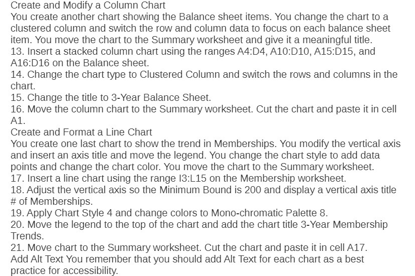 the Balance sheet items. You change the chart to a clustered column