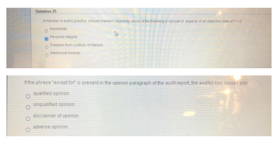 provide explanation with the correct option Question 25 Amember in public practice