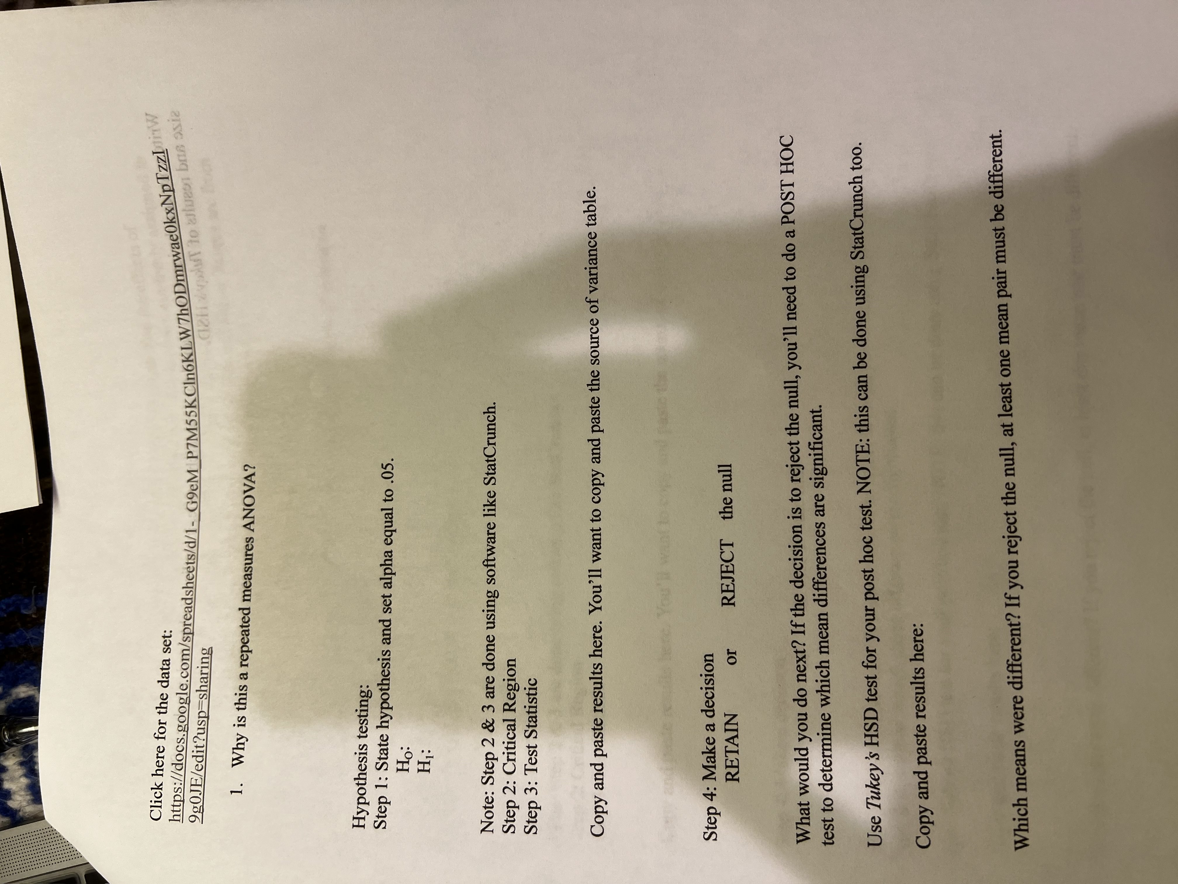 1: A research study was conducted to examine the effects of instructor