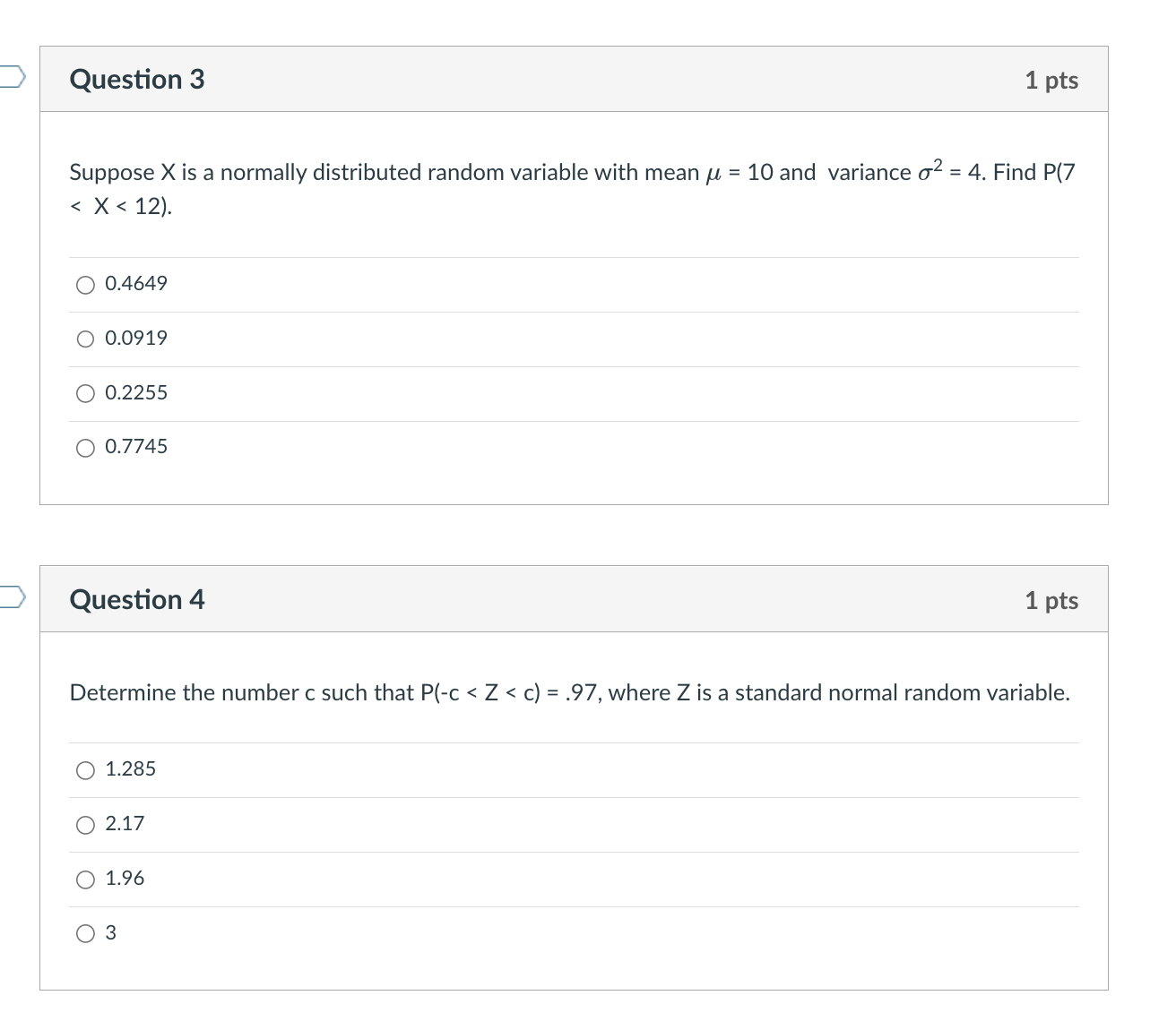 according to the standard normal distribution. Determine P(0.50 1.25 ). O 0.2112