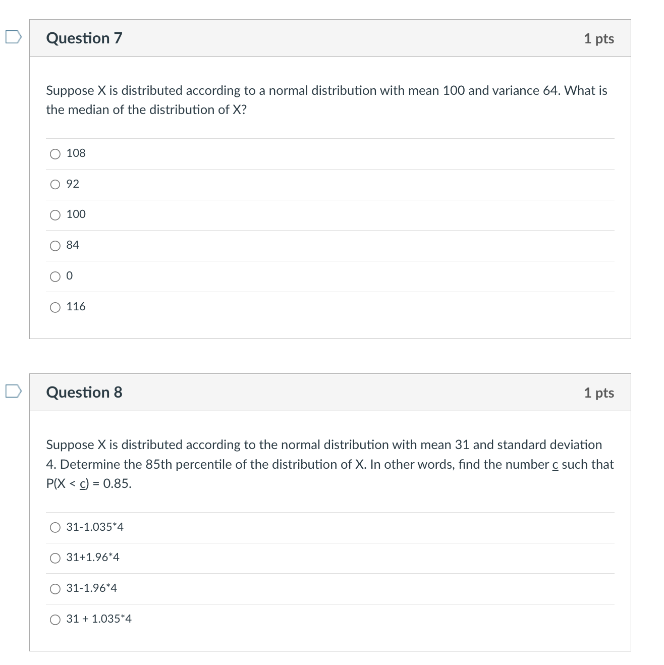 a normally distributed random variable with mean ,0. = 10 and variance