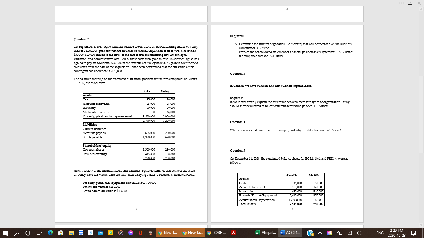 JUST QUESTION 2 PLEASE itS URGENT . . . X -2- Question