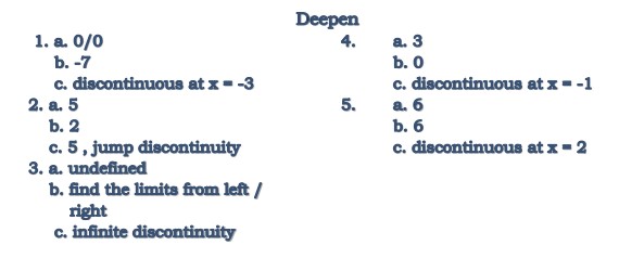 at x = 2 3. a. undefined b. find the limits from