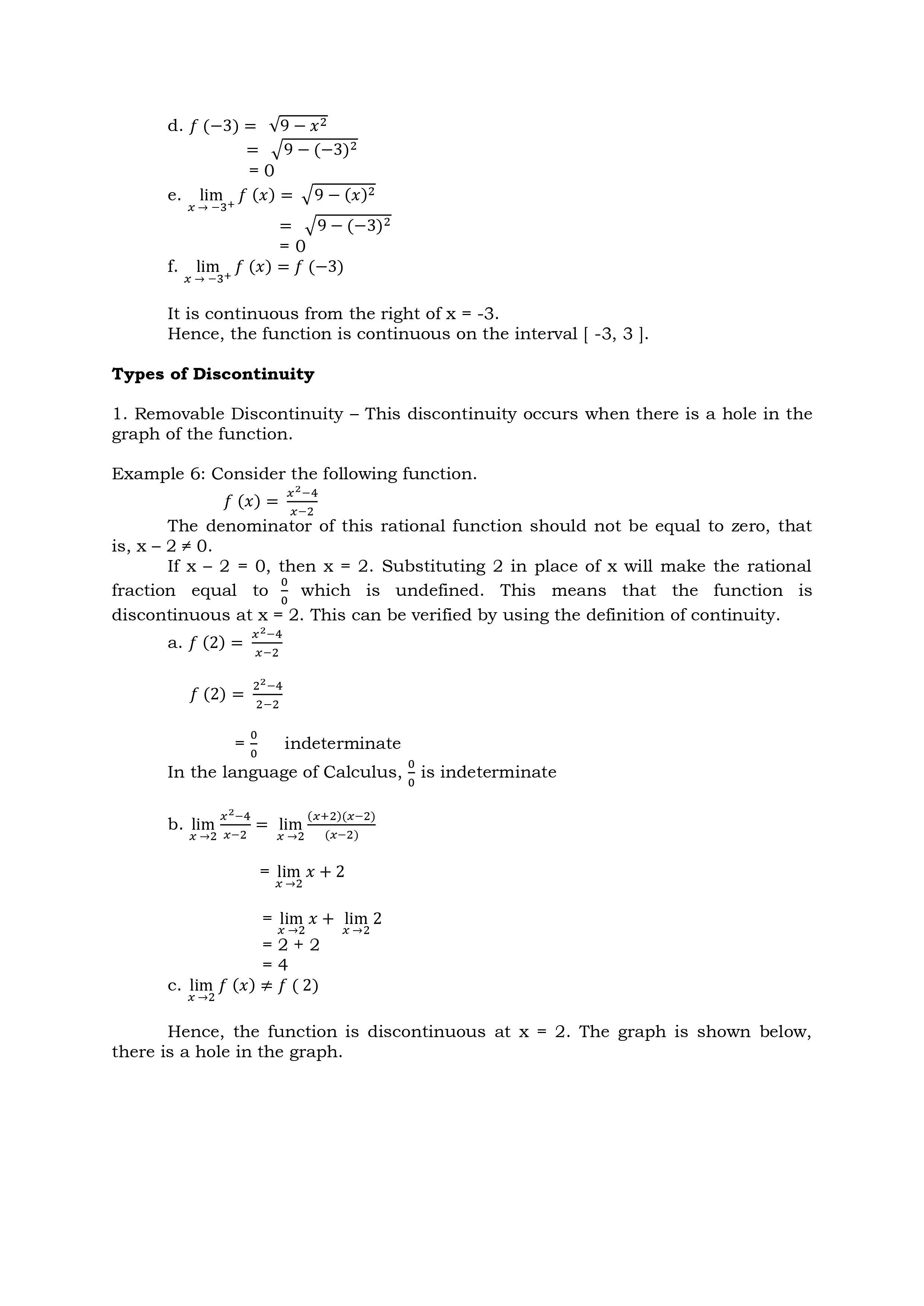 x+3 x2- 2x + 2 , x 2Discover Continuity at a Number