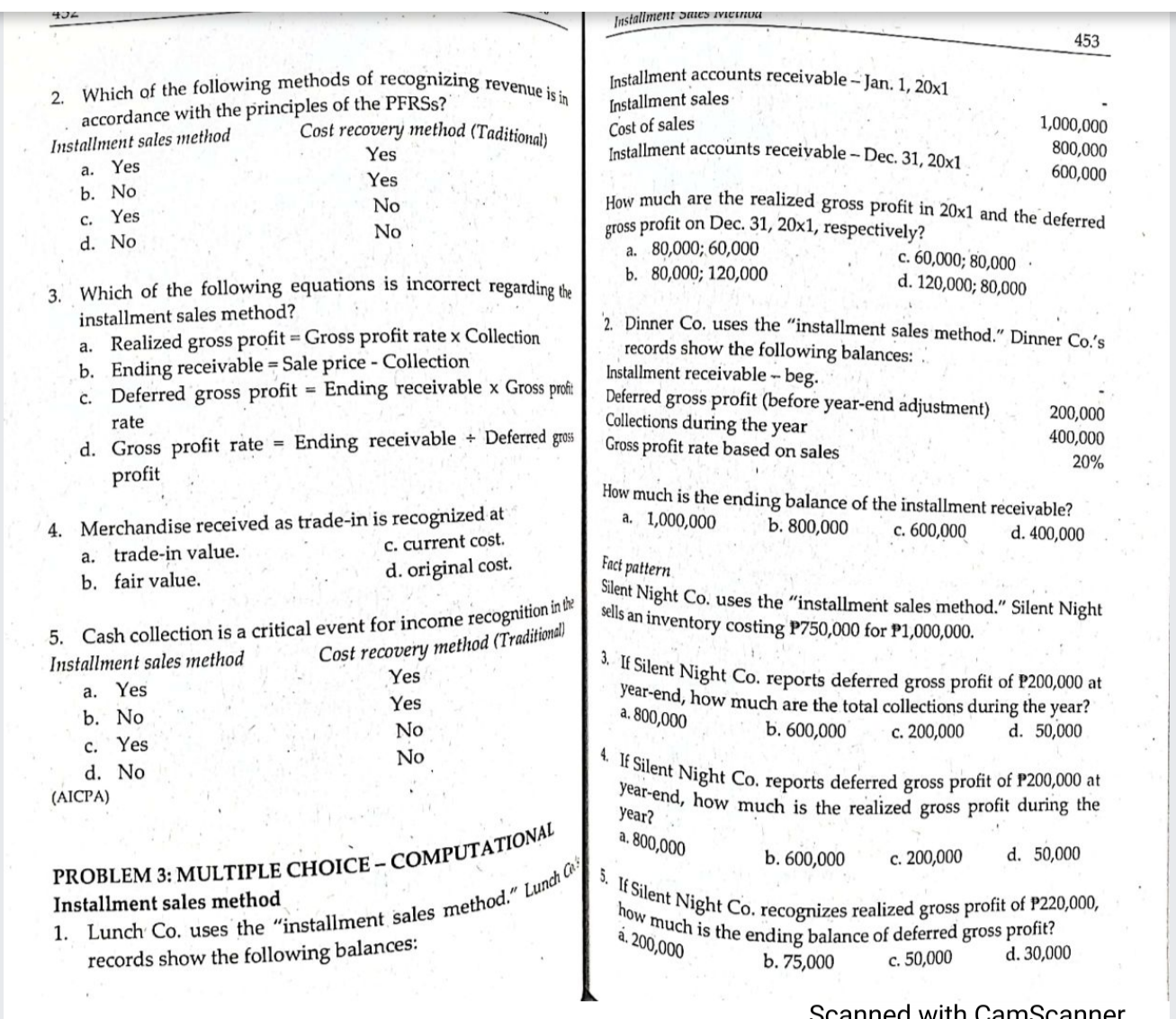 Just answer the 2-5 and 1 and 2 for problem 3. thank