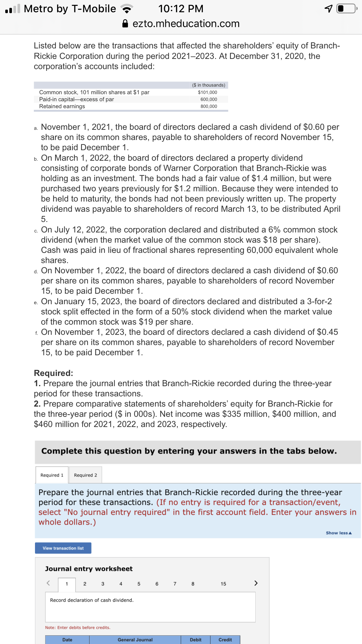 Problem 3 .III Metro by TMobile '6' 10:12 PM 4 E]: 0