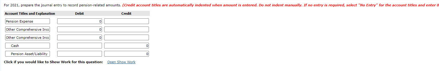(settlement) rate applicable to the plan is 10%. On January 1, 2021,